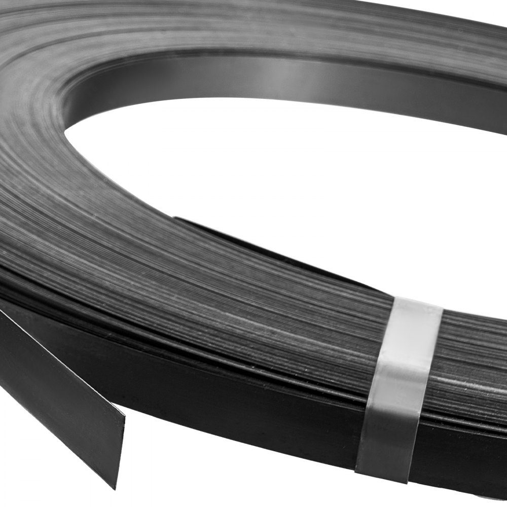 Umreifungsstahlband, 19 mm x 55 mm x 500 m, Verpackungsstahlband, Metallbandrolle, Stahlband, 770 kg Bruchfestigkeit, Stahlband, Hochleistungsbandrolle für Palettenverpackungen