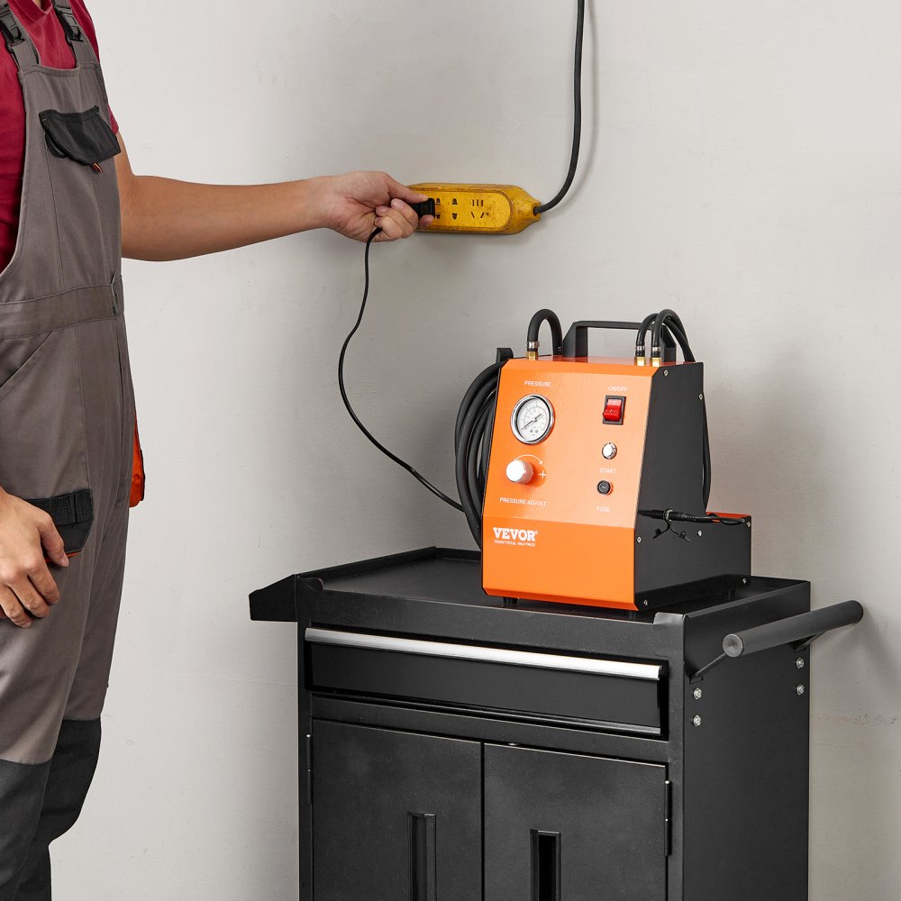 Elektrisches Bremsen-Entlüftungsset, professionelles Hauptbremszylinder-Entlüftungsset mit Manometer und eingebauter Luftpumpe, vielseitiges Bremsen-Entlüftungs-Adapter-Set für Gleich- und Wechselstrom Elektrisches Bremsen-Entlüftungsset, professionelles Hauptbremszylinder-Entlüftungsset mit Manometer und eingebauter Luftpumpe, vielseitiges Bremsen-Entlüftungs-Adapter-Set für Gleich- und Wechselstrom