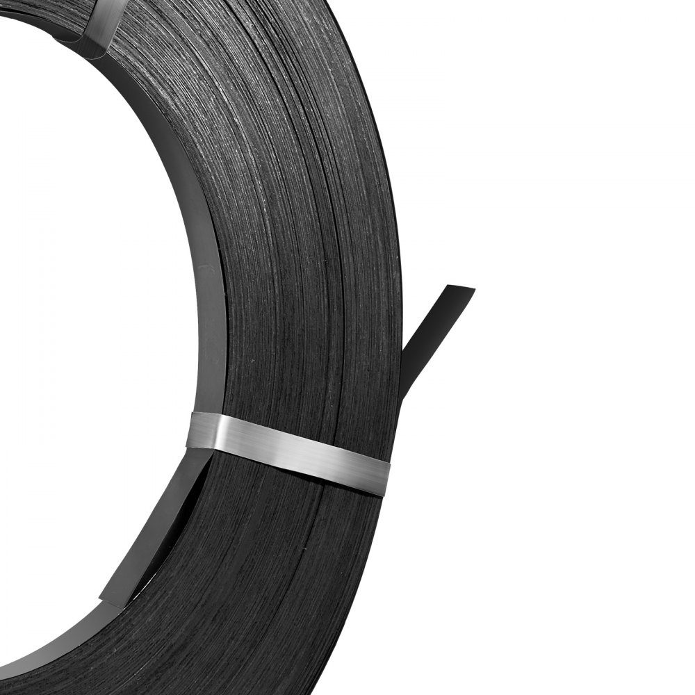 Umreifungsstahlband, 19 mm x 55 mm x 500 m, Verpackungsstahlband, Metallbandrolle, Stahlband, 770 kg Bruchfestigkeit, Stahlband, Hochleistungsbandrolle für Palettenverpackungen
