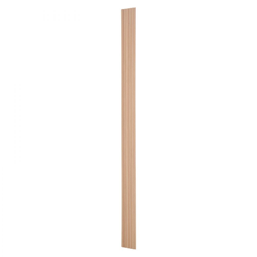 Panele akustyczne, Panele akustyczne, 2450 x 166 mm, Panele ścienne z drewna akcentowanego WPC do nowoczesnych ścian wewnętrznych, Panele ścienne z efektem drewna do stylowego wystroju i redukcji hałasu, Drewno jesionowe, Zestaw 8 sztuk