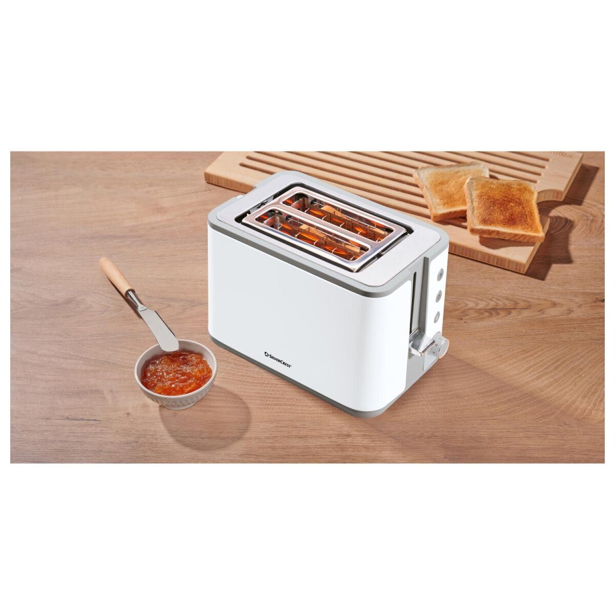 SILVERCREST® toaster STEC 1050 B1, white