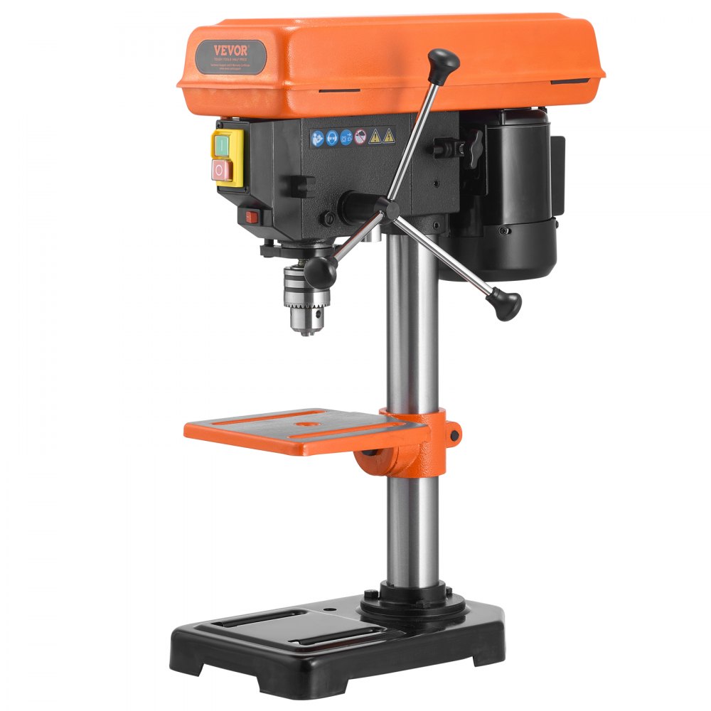 Perceuse d'établi de 203,2 mm, moteur à induction 500 W, perceuse à colonne avec vitesse réglable de 500 à 2 500 tr/min, table de travail inclinable de 0 à 45°, LED, perceuse à pilier en bois et métal Perceuse d'établi de 203,2 mm, moteur à induction 500 W, perceuse à colonne avec vitesse réglable de 500 à 2 500 tr/min, table de travail inclinable de 0 à 45°, LED, perceuse à pilier en bois et métal
