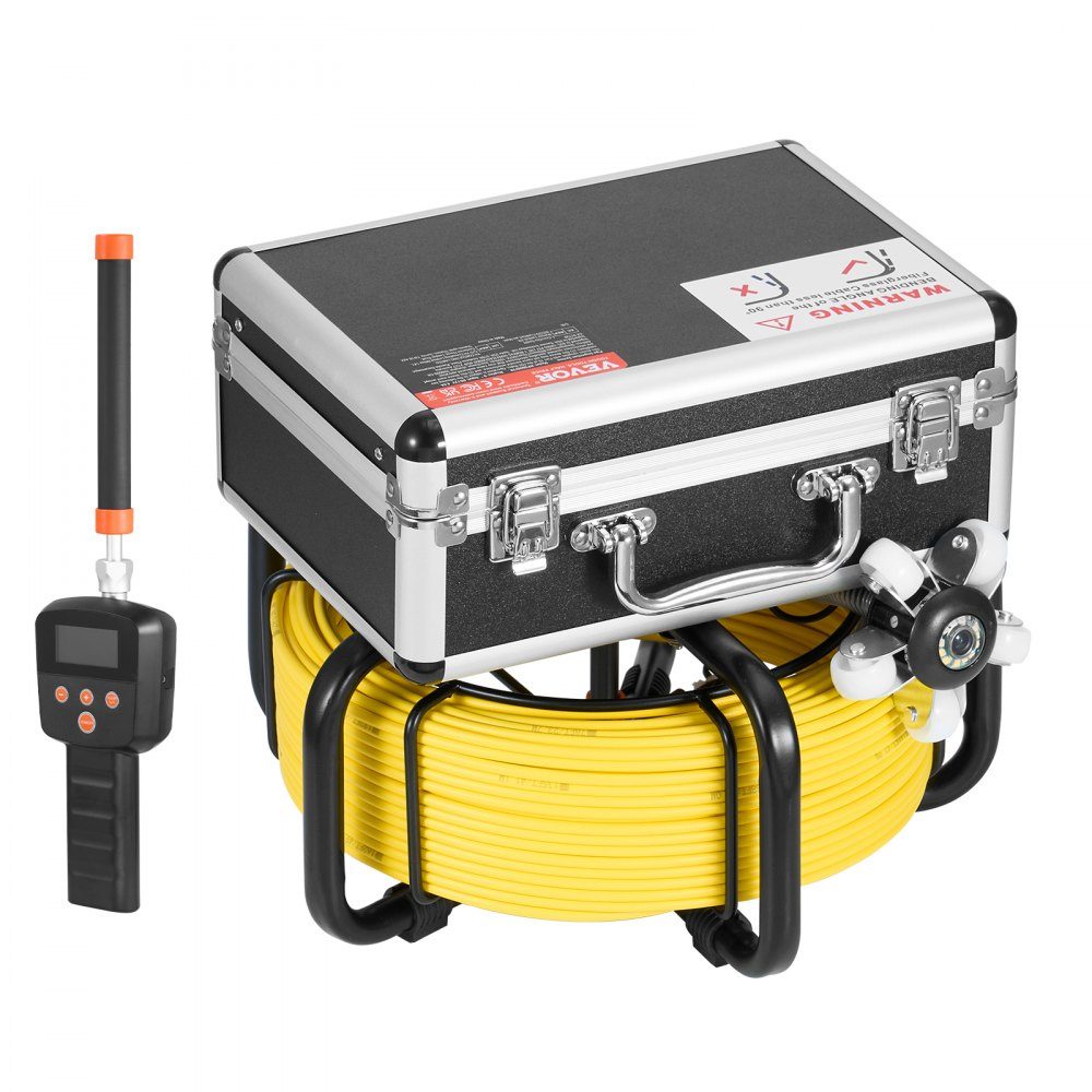 Sewer Camera mit 512-Hz- Locator, 30m Self-Leveling Pipe Inspection Camera with 9" 1080P HD Screen, 36X Zoom, Pipe Camera with 12 LEDs, 32GB SD Card, Endoscope Sewer Pipes