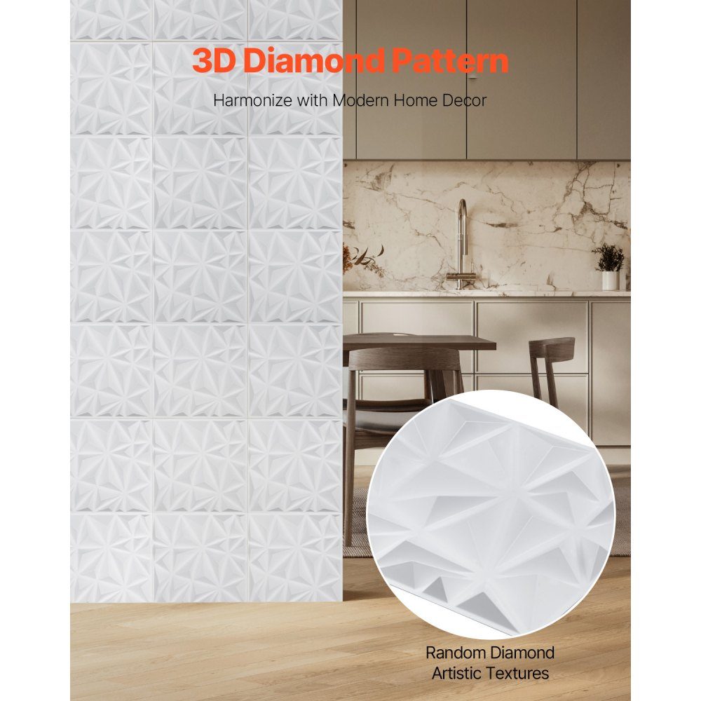 3D-wandpanelen set van 33 30x30cm PVC moderne minimalistische wandpanelen 2,97m² wanddecoratie interieurdecoratie voor plafond slaapkamer woonkamer speelkamer mat wit