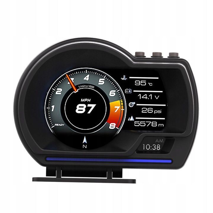 OBD2 + GPS HEAD-UP DISPLAY mobiler Tacho inkl. OBD-Kabel-Nachrüstset