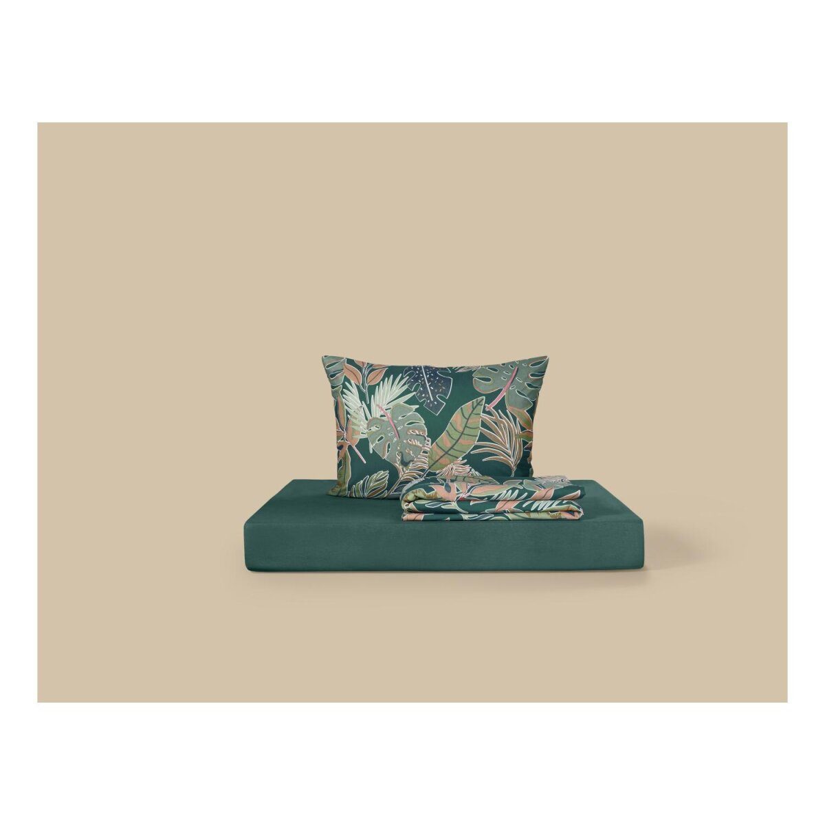 LIVARNO ® Renforcé duvet cover set, 160 x 280 cm, green