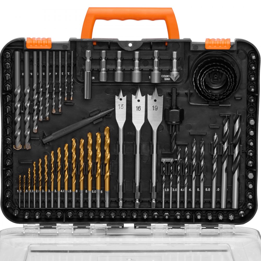 Bohrer-Set, 100-teilig, Schraubendreher-Bit-Set, Schraubendreher-Bit-Set geeignet zum Bohren und Schrauben in Holz, Metall und Zement, Bohrer-Sets Kombi-Set sortiert im organisierten Transportkoffer Bohrer-Set, 100-teilig, Schraubendreher-Bit-Set, Schraubendreher-Bit-Set geeignet zum Bohren und Schrauben in Holz, Metall und Zement, Bohrer-Sets Kombi-Set sortiert im organisierten Transportkoffer