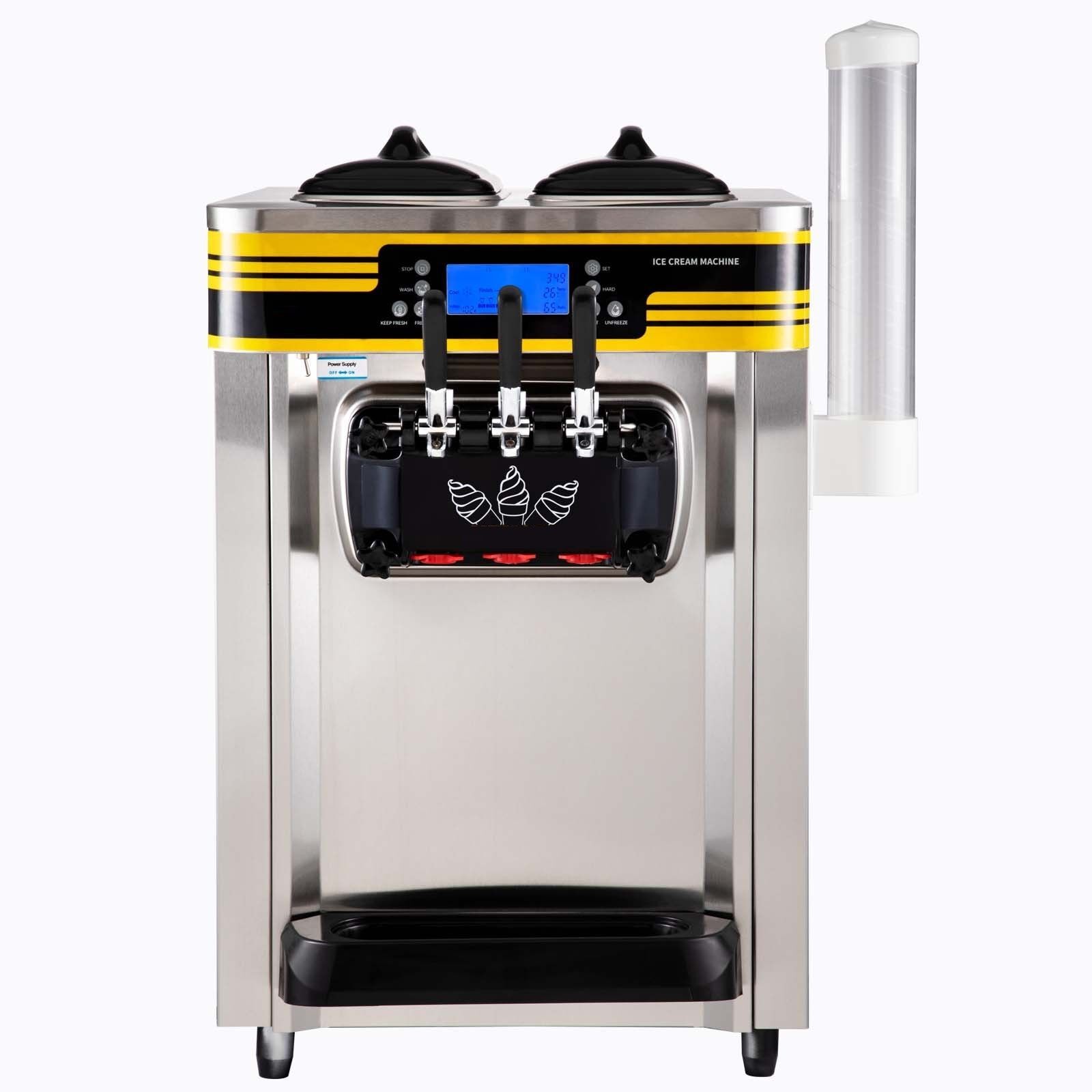 Bistro Restauracja Komercyjna maszyna do lodów miękkich 2350 W Blat 22-30 l/godz. Pulpit 3 smaki z wyświetlaczem LCD maszyna do lodów Bistro Restauracja Komercyjna maszyna do lodów miękkich 2350 W Blat 22-30 l/godz. Pulpit 3 smaki z wyświetlaczem LCD maszyna do lodów