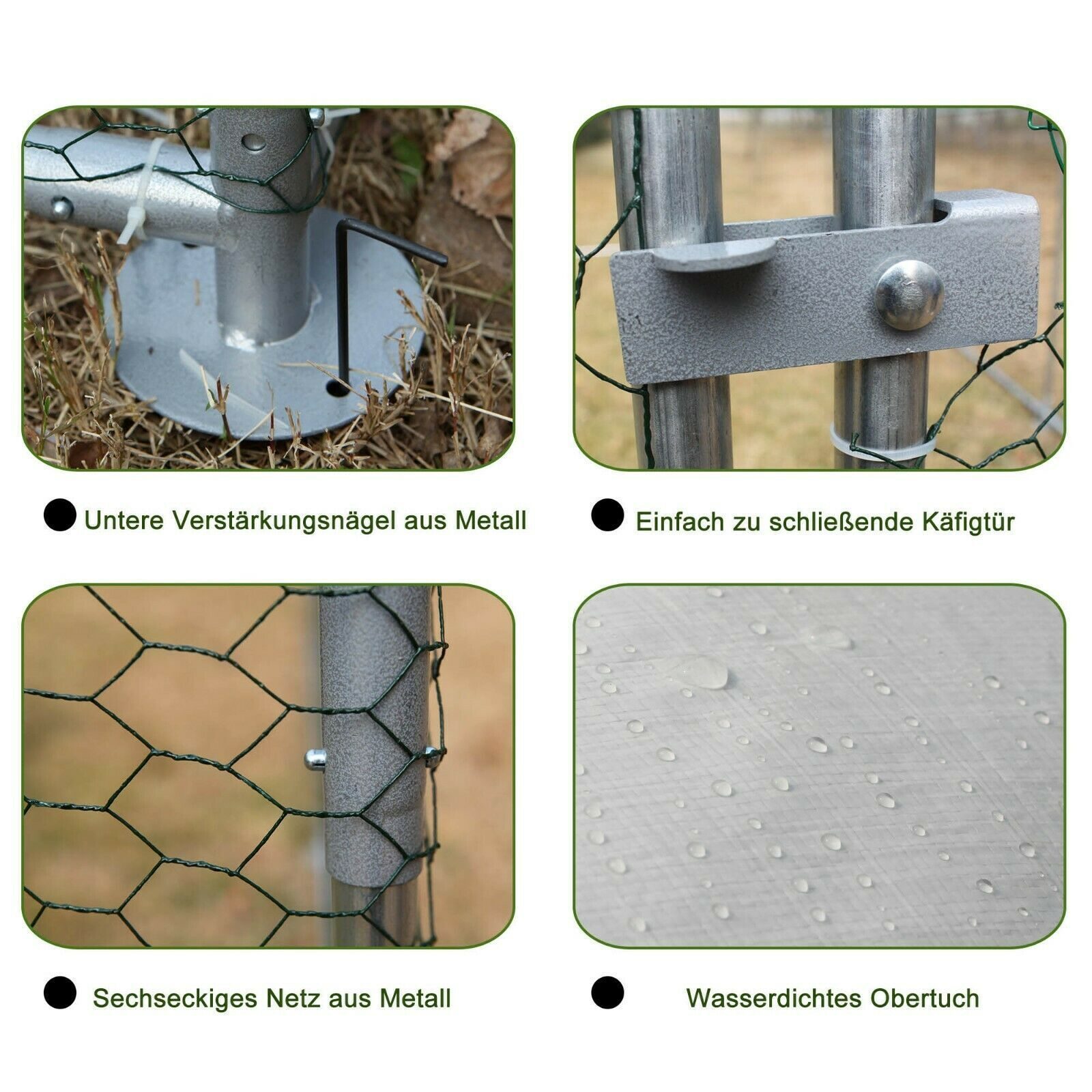 Hühnerkäfig Käfig Kleintierstall Huhn Hühnerstall Hühnerhaus Außengehege Kleintiergehege Voliere Hundehütte