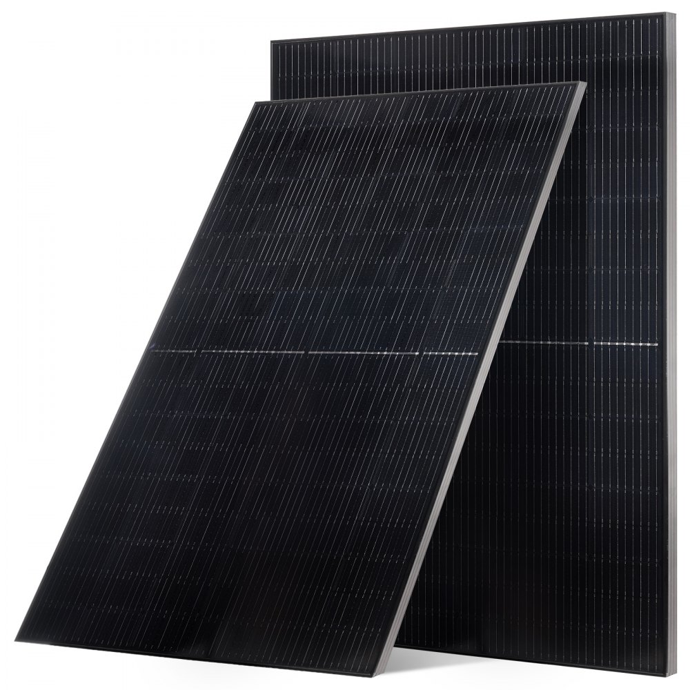 Lot de 2 panneaux solaires monocristallins 400 W avec sortie MC4 et cadre en aluminium, étanche IP65, hors réseau, centrale électrique pour balcon, voiture, bateau, camping-car, toit plat Lot de 2 panneaux solaires monocristallins 400 W avec sortie MC4 et cadre en aluminium, étanche IP65, hors réseau, centrale électrique pour balcon, voiture, bateau, camping-car, toit plat