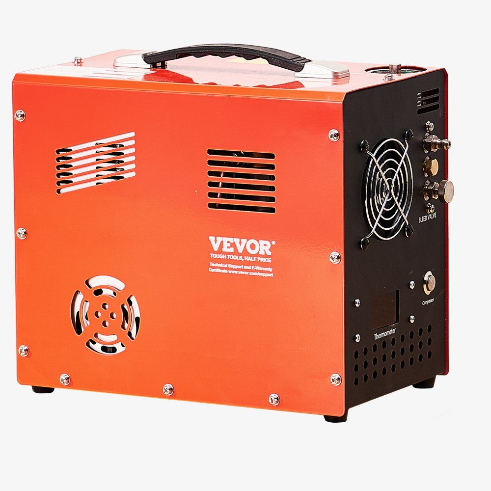 PCP-Luftkompressor, 4500 PSI/30 MPa PCP-Luftgewehrkompressor mit integriertem Konverter und Lüfterkühlsystem, Auto-Stop DC12V/AC230V Paintball-Tankkompressor für Luftgewehr, Tauchflasche