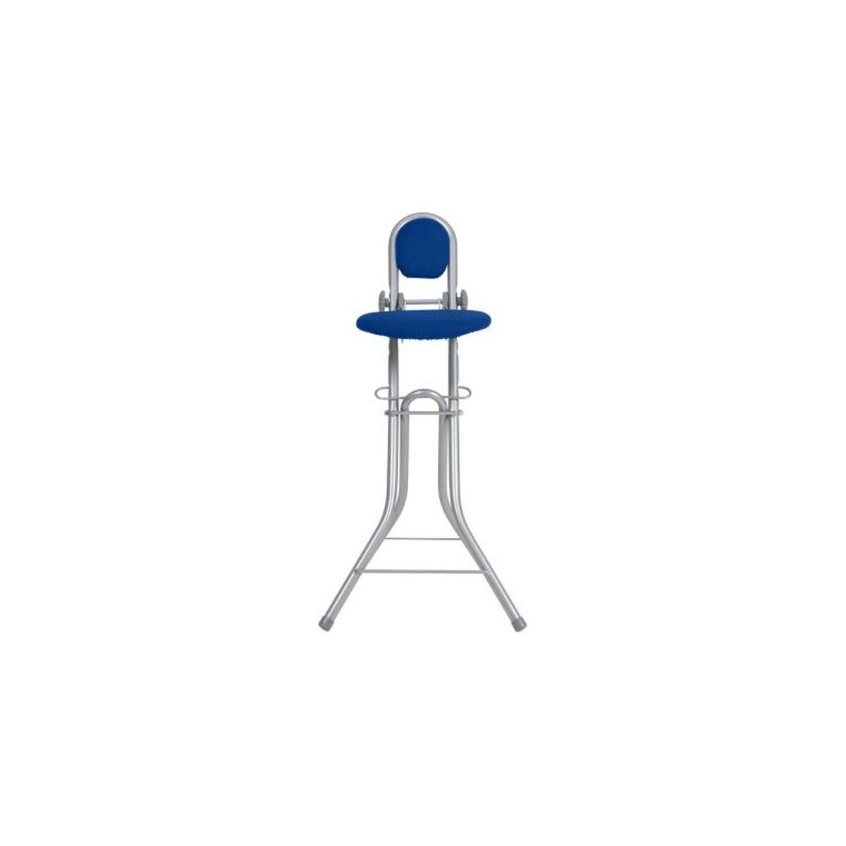 Stastoel, stazit, stijgbeugelstahulp, stahulp, in hoogte verstelbaar blauw