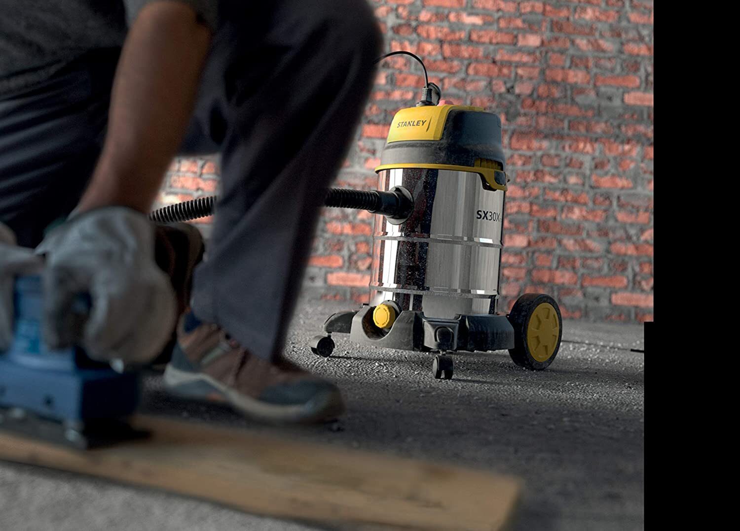 Stanley nat- en droogzuiger (1.600 W, 30 l) RVS XXL startset
