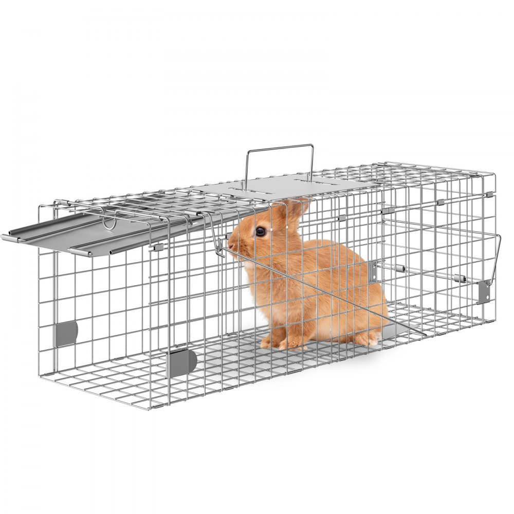 Piège à martres 610x203x203mm piège vivant fil de fer galvanisé piège à lapin piège à animaux piège à fil piège universel cage de capture pour ratons laveurs chats tamias écureuils