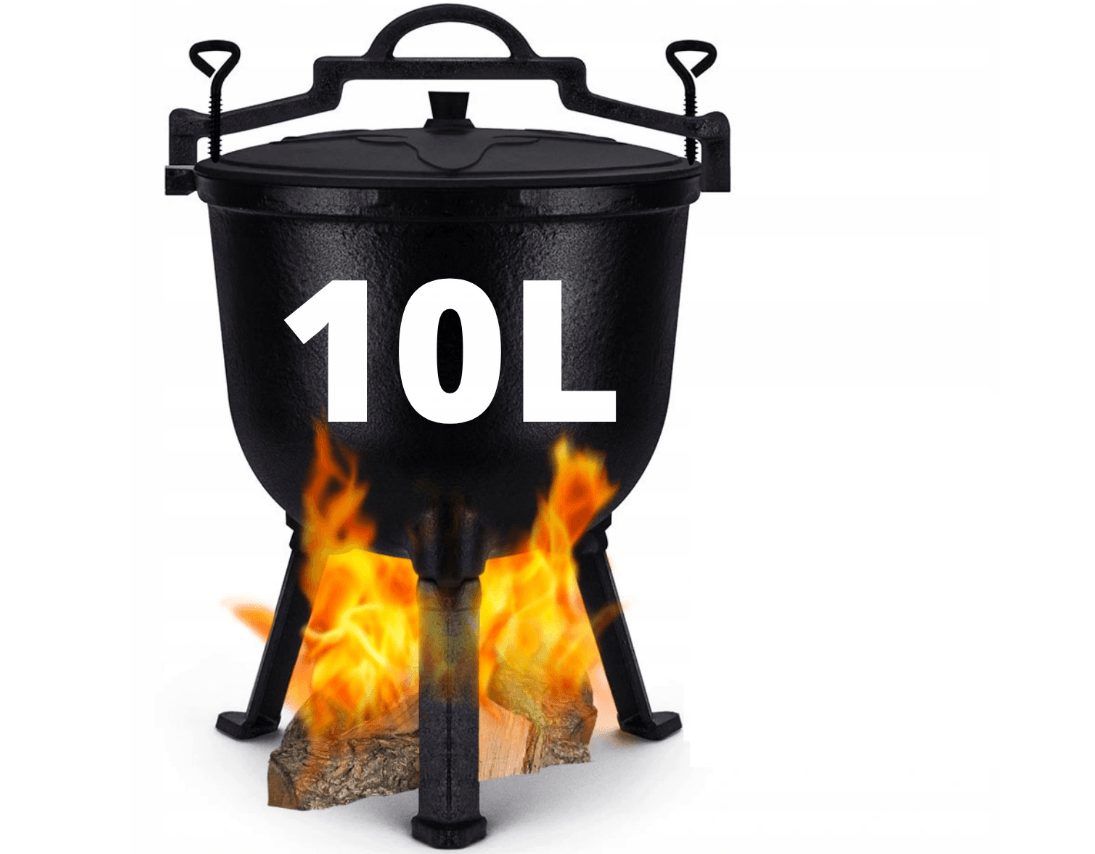 *ANGEBOT* BBQ Dutch Oven Eintopf handgefertigt mit Füßen ca. 10l fürs Lagerfeuer