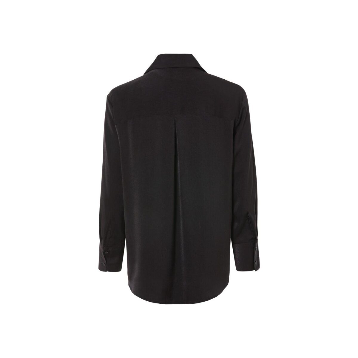 esmara® Damen Bluse, in matter Satin-Qualität (Schwarz, 44)