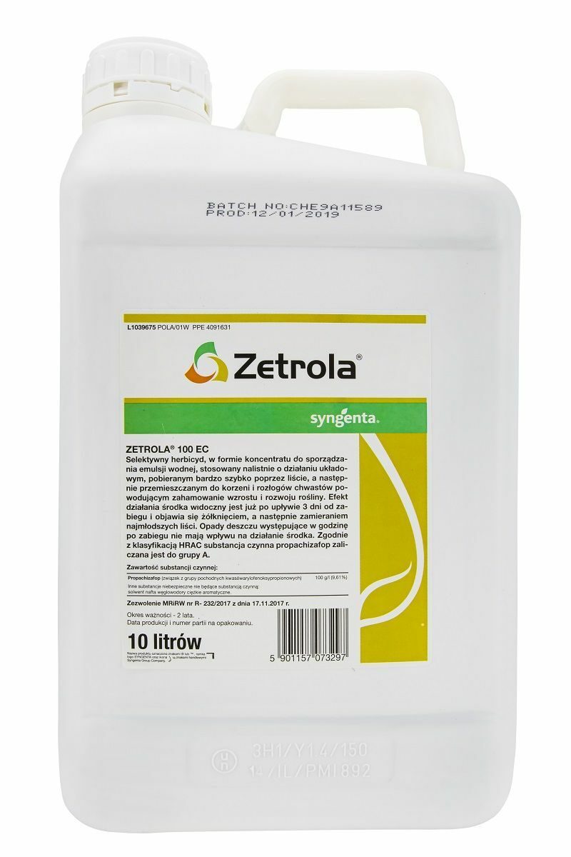 Zetrola 100 EC (propachizafop) Syngenta – herbicide