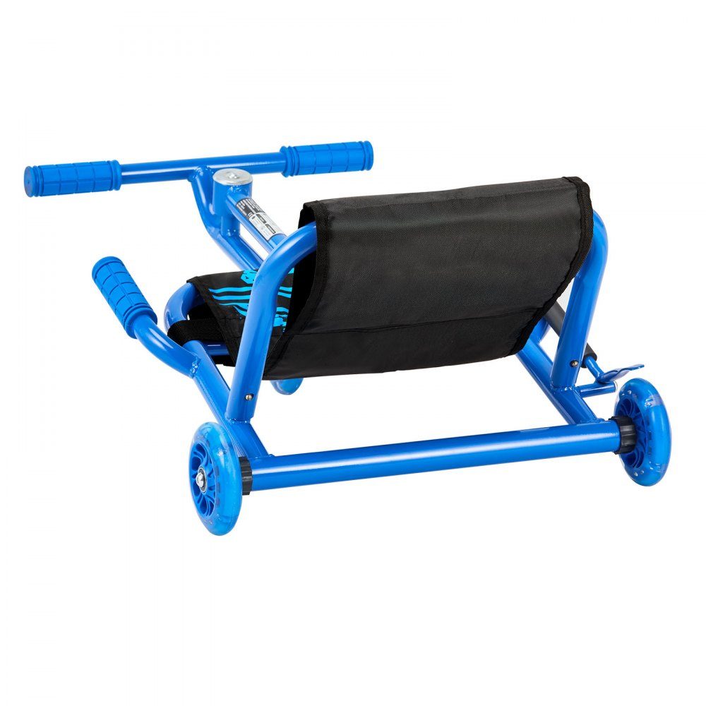 Rower trójkołowy Drifter Trike 60 kg, hulajnoga trójkołowa 960 x 440 x 285 mm, trójkołowy pojazd dla dzieci dla dzieci w wieku 4 lat i więcej, jeździ po wszystkich twardych powierzchniach wewnątrz i na zewnątrz, niebieski
