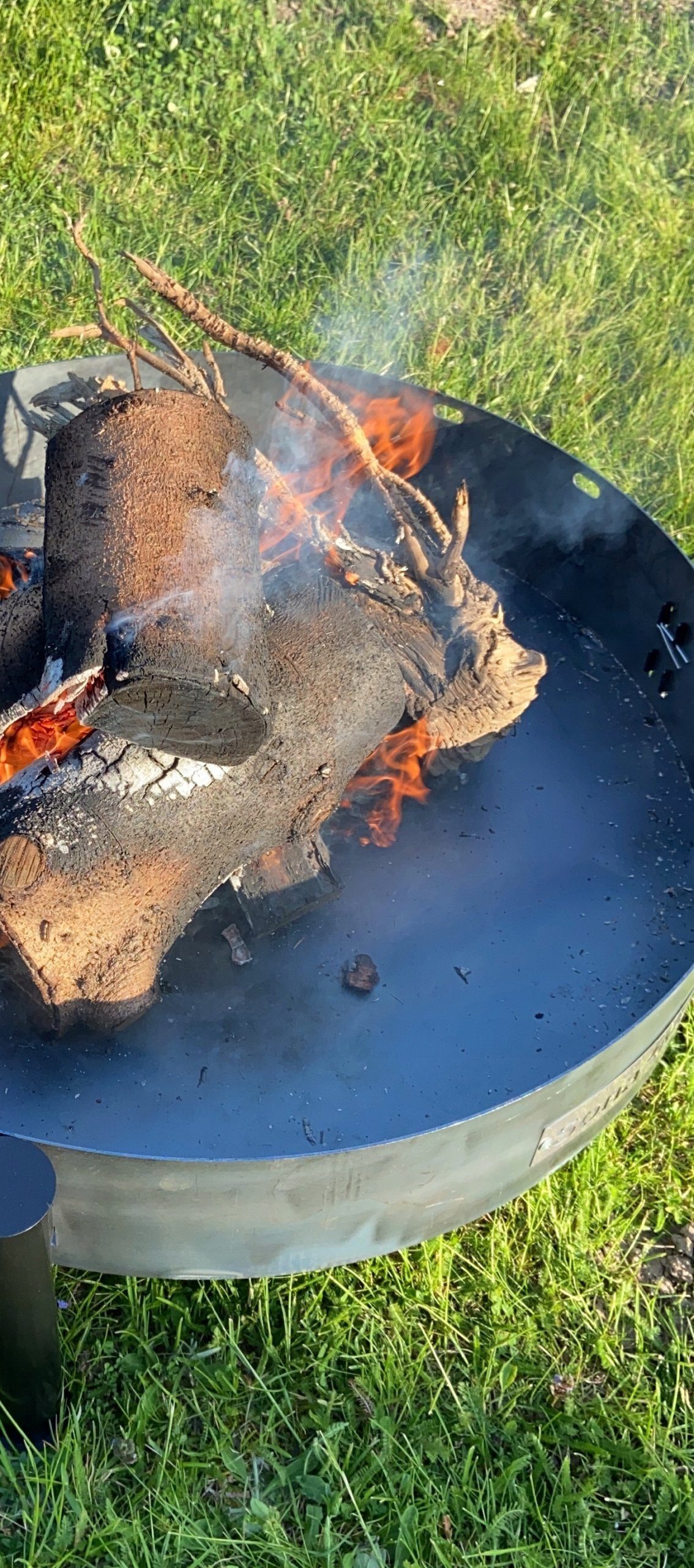 #SALE# XXXL mobile designer fire bowl handmade 80cm