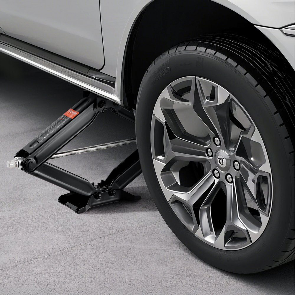 Motorhome Caravan Scissor Jack Jack (2268kg Load Capacity) with Crank, Base and Spirit Level (2 Pack), Stabilizer Leveling, 103-595mm Lifting Height, Stabilizer Jack