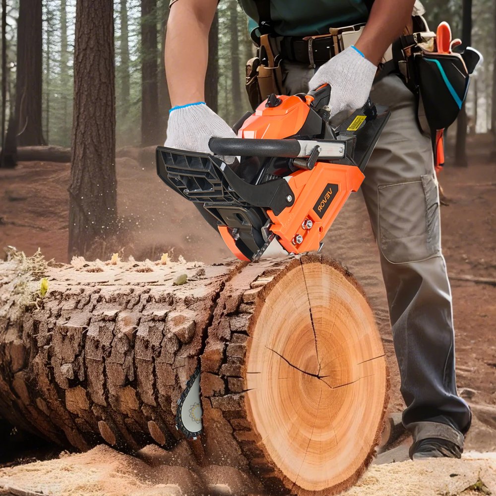 40-cc-Benzin-Kettensäge, 355-mm-Benzin-Kettensäge, 1,8-PS-Säge mit rutschfestem Griff, zwei Kraftstofftanks, Not-Aus-Funktion, max. 12.000 U/min, zum Fällen, Baumschneiden und Roden 40-cc-Benzin-Kettensäge, 355-mm-Benzin-Kettensäge, 1,8-PS-Säge mit rutschfestem Griff, zwei Kraftstofftanks, Not-Aus-Funktion, max. 12.000 U/min, zum Fällen, Baumschneiden und Roden