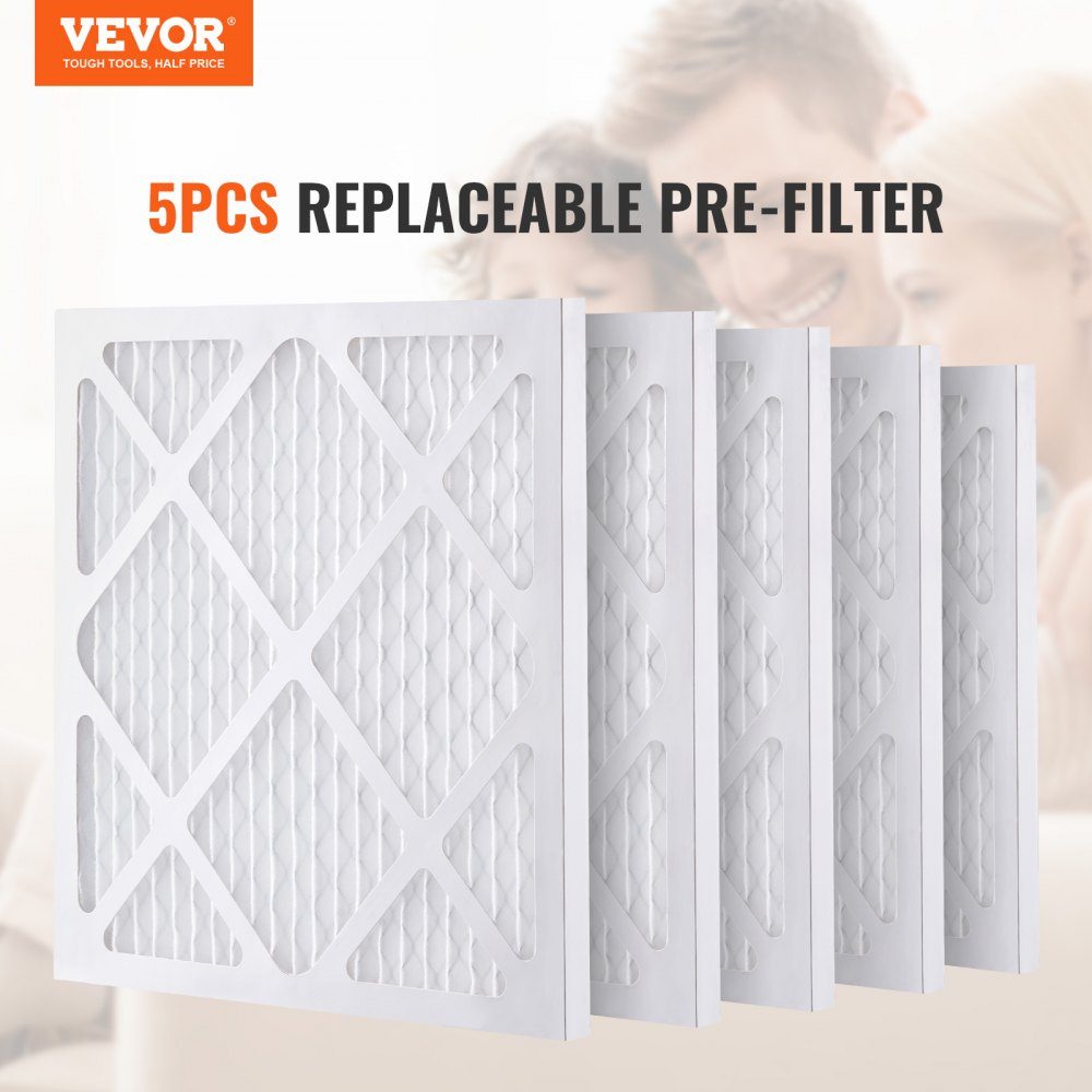Activated Carbon Filter 5 Pack 40x40cm Air Filter Replacement High Efficiency Level 1 Filters Compatible with BlueDri and Scrubber Air Purifiers Water Damage Restoration Equipment