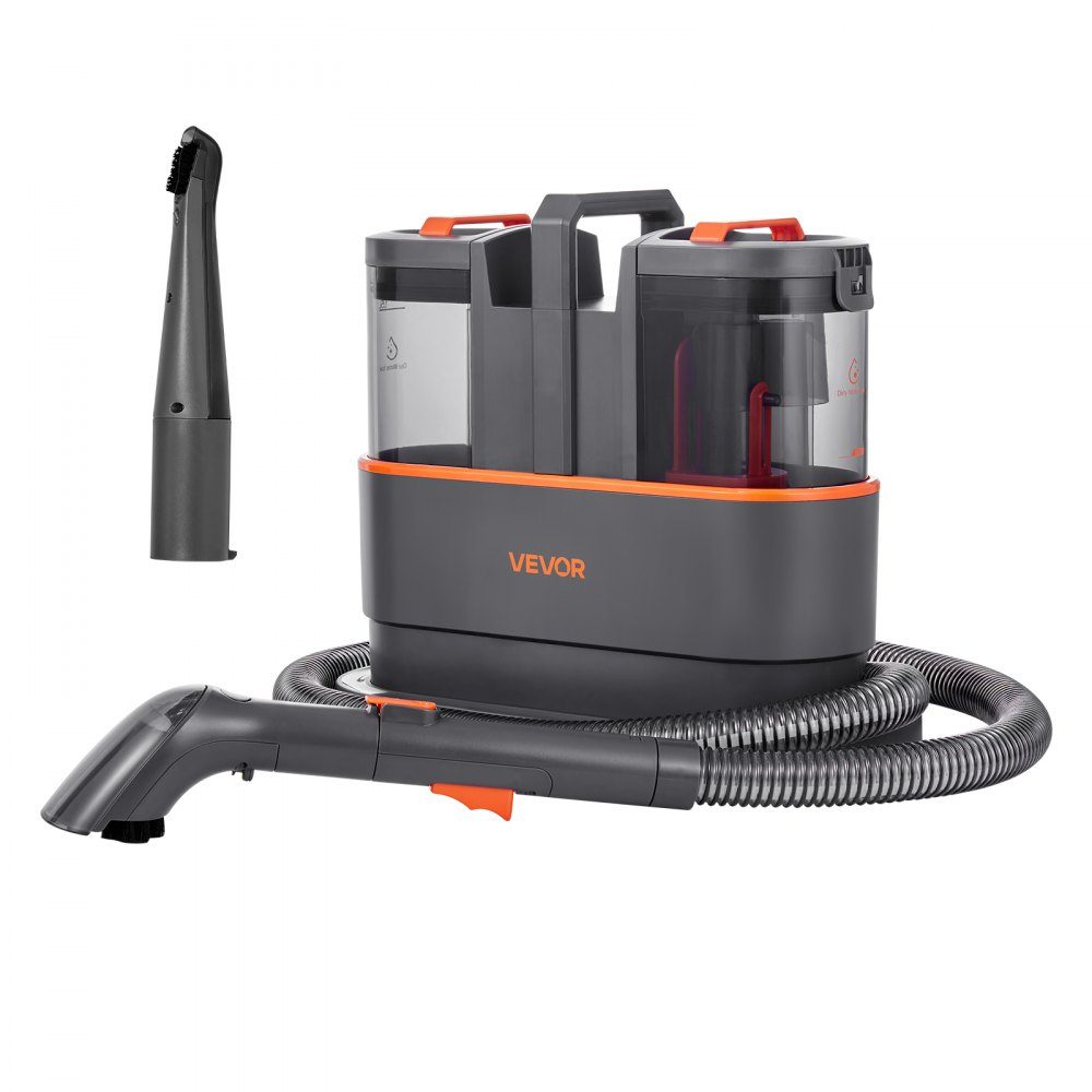 Machine de nettoyage de tapis, réservoir d'eau douce de 1,5 L et réservoir d'eau sale de 0,8 L, nettoyeur de tissus d'ameublement portable, aspirateur de lavage 11,5 kPa, nettoyeur de taches en profondeur pour tapis, canapé, nettoyage ménager