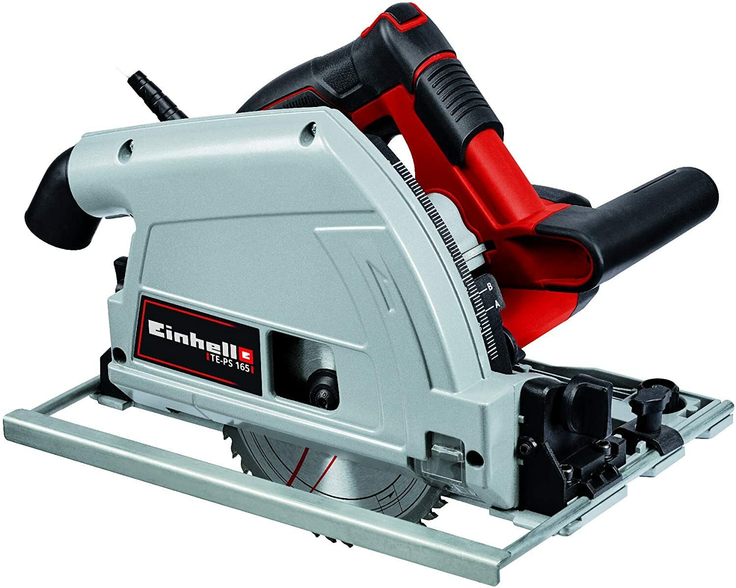 Einhell Tauchsäge TE-PS 165 (1.200 Watt, werkzeuglose Einstellung für Schnitttiefe + Neigungswinkel, hochwertiges Hartmetall-Sägeblatt, Sägeblattarretierung)