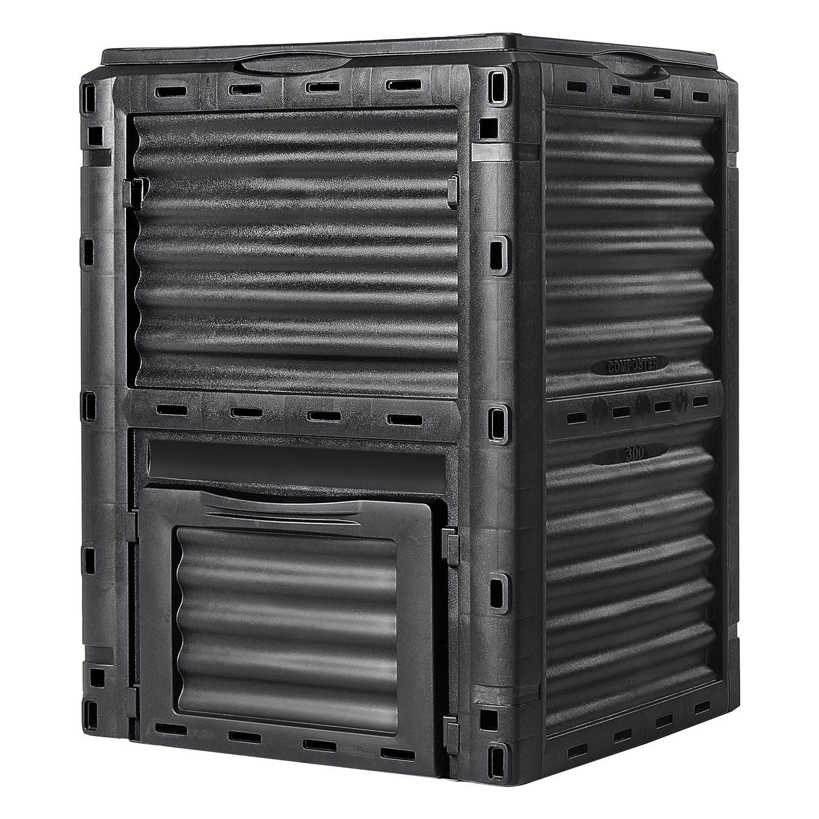 Quick composter 300L garden composter 60.7x60.5x82.5cm thermal composter PP plastic composter corrosion-resistant heat-resistant compost container composting to reduce household waste