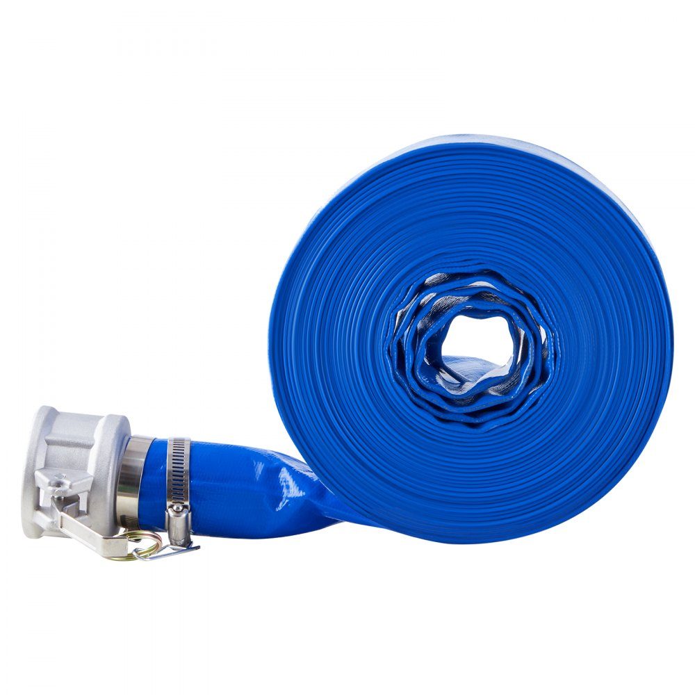 Wąż płaski o wymiarach 76,2 mm x 15,24 m Wąż kanalizacyjny z zaciskami Złącza aluminiowe Camlock Odpowiednie do różnych pomp, oczyszczania ścieków, transportu wody i innych celów