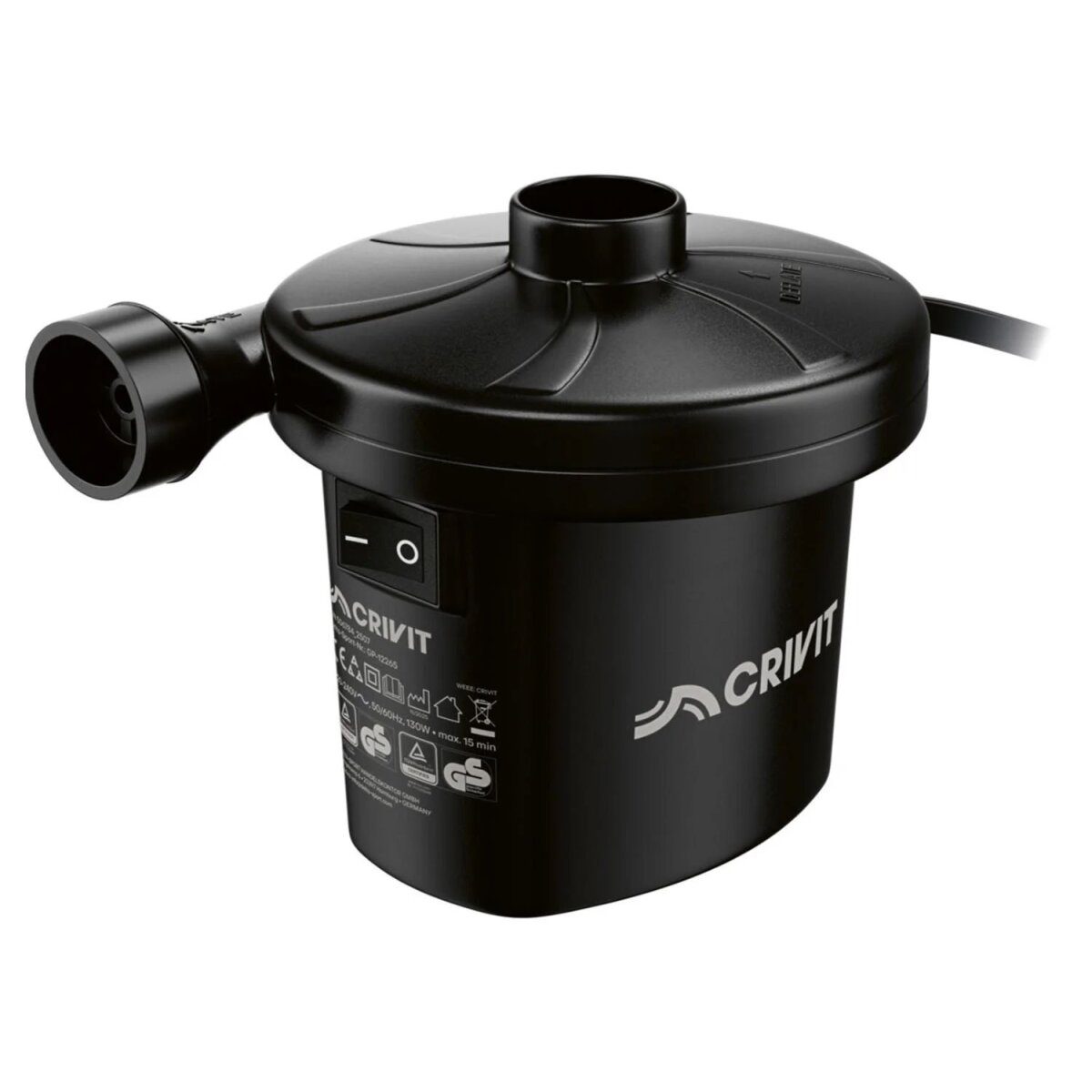 Pompe soufflante électrique CRIVIT (230 Volt Rest EU)