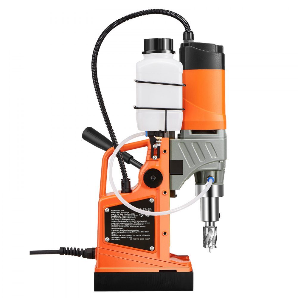 Profi Kernbohrmaschine Magnetbohrmaschine Magnetkraft 12500 N, 850 U/min 1450 W Magnetbohrmaschine 40 mm max. Bohrdurchmesser, Magnetkernbohrsystem für Schiffbau, Brückenbau etc. Orange