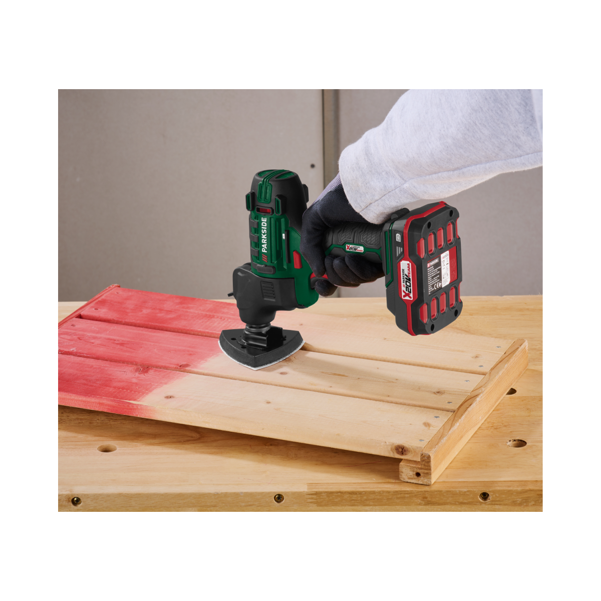 Appareil combiné alimenté par batterie PARKSIDE® 20 V PKGA 20-Li C2, kit de démarrage 3 en 1, avec batterie et chargeur