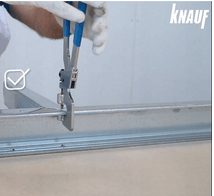 KNAUF 4680 Ständerwerk Verbundzange Profilzange Trockenbau Crimpzange Blech 30cm