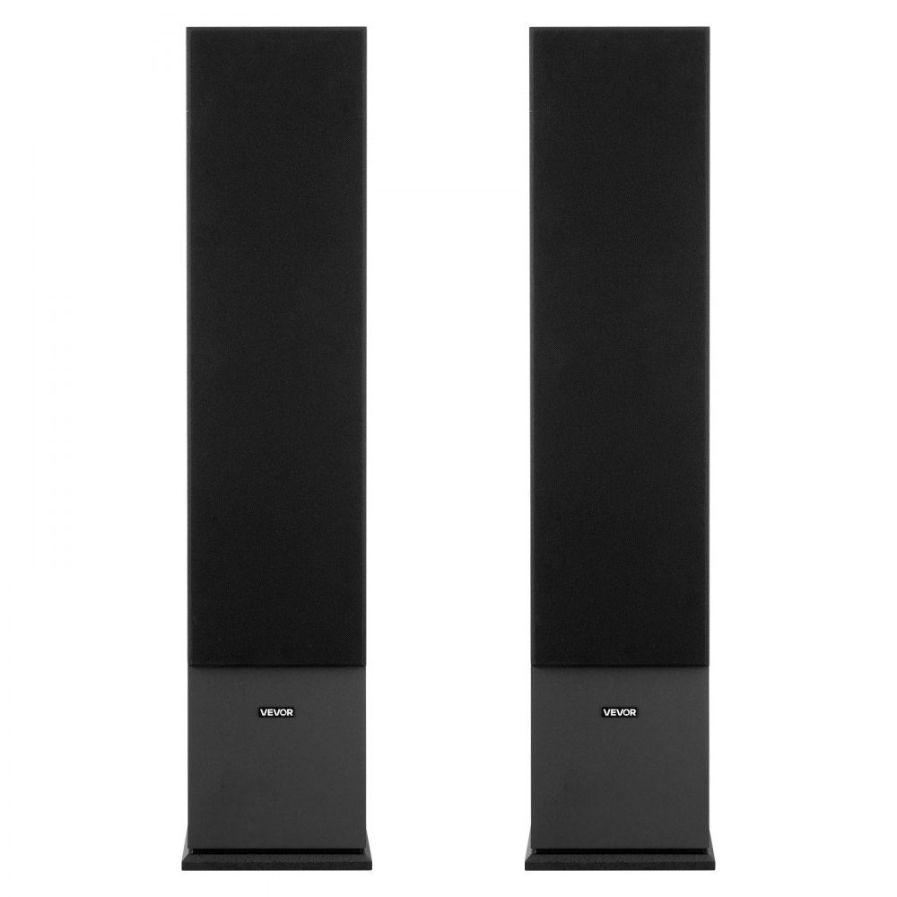 Passive floorstanding speaker pair, 2-way, with 1" tweeter, two 6.5" woofers, 400W peak power, 65Hz-20kHz frequency response, robust MDF housing, for home audio, pair