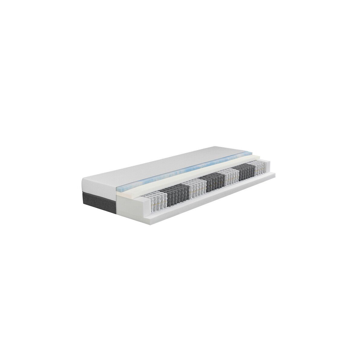 LIVARNO home Royal Support Visco 7-Zonen 1000 Taschenfederkernmatratze, H3, 80 x 200 cm