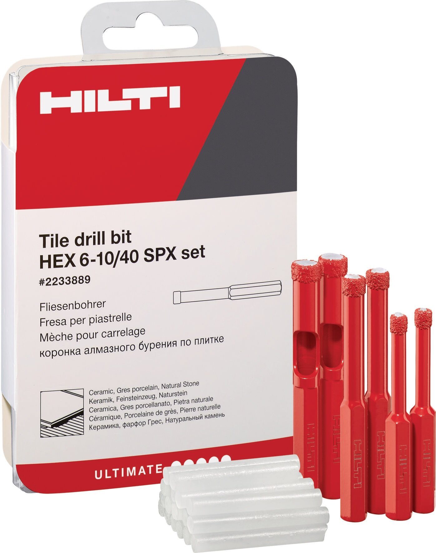 Hilti Fliesenbohrer HEX 6-10/40 SPX Set 2233889