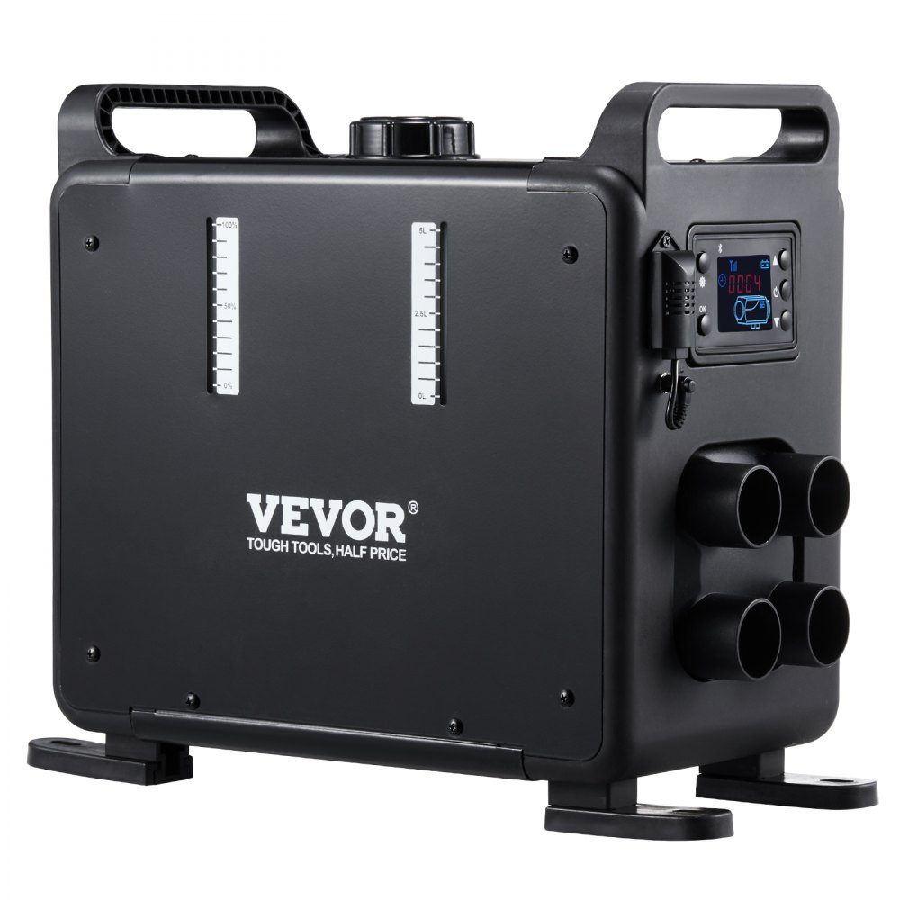 5–8 kW Diesel-Heizung, 12 V/24 V, All-in-One-Diesel-Luftheizung mit Bluetooth-App-Steuerung und Fernbedienung, Bildschirm und CO-Alarm, schnell aufheizende vertikale tragbare Diesel-Heizung