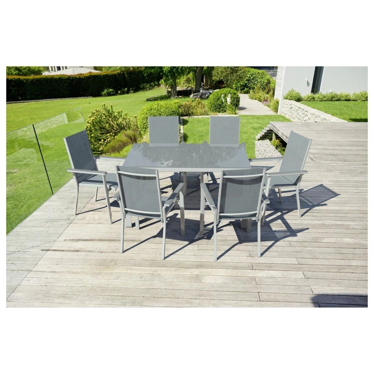 LIVARNO HOME aluminum garden table »Houston« white, 140 x 92 x 74 cm