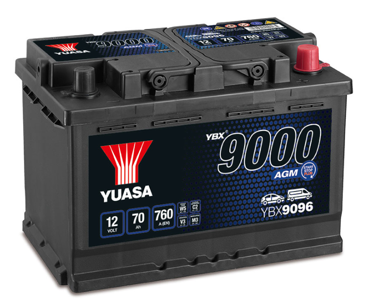 Yuasa Ybx9096 Agm 12v 70ah 760a – Nr kat. Ybx9000