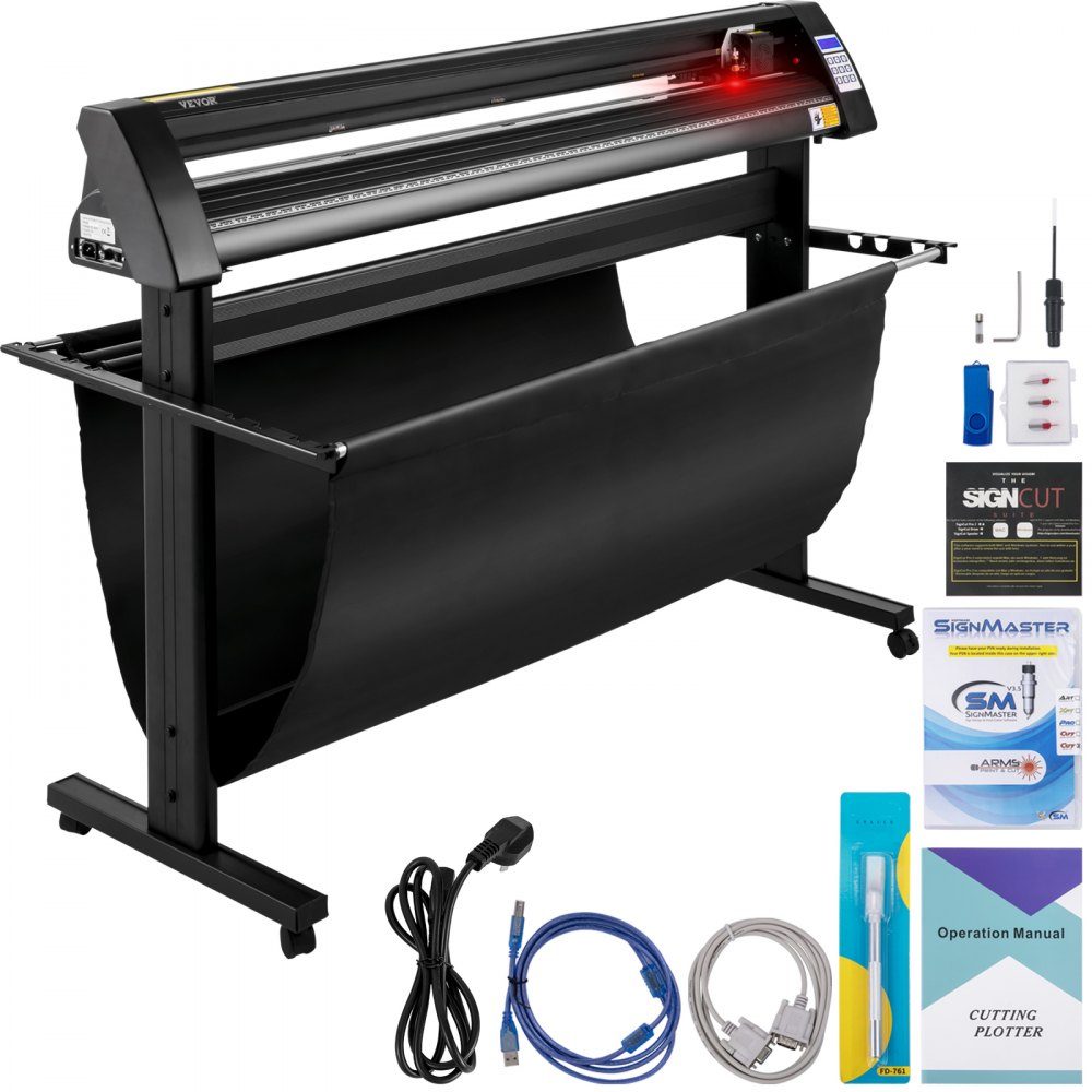 Filmsnijplotter 1350 mm, filmsnijder max. snijdikte 3 mm, snijkracht foliesnijder 500 g, plottermachine halfautomatische Signcut-software, geheugencache 1-4 M, hobbyplotter