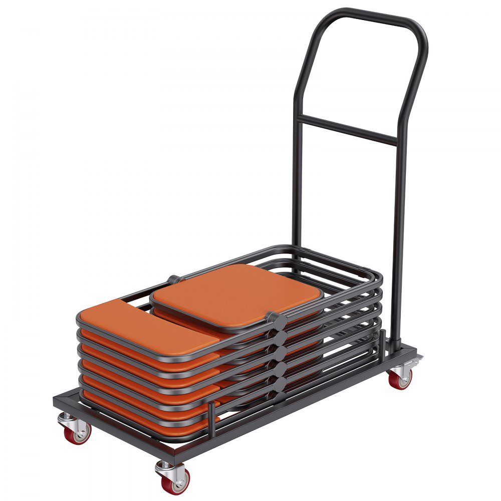 12 chaises chaise pliante chariot de rangement support de chaise pliante fer robuste (les chaises ne sont pas incluses)