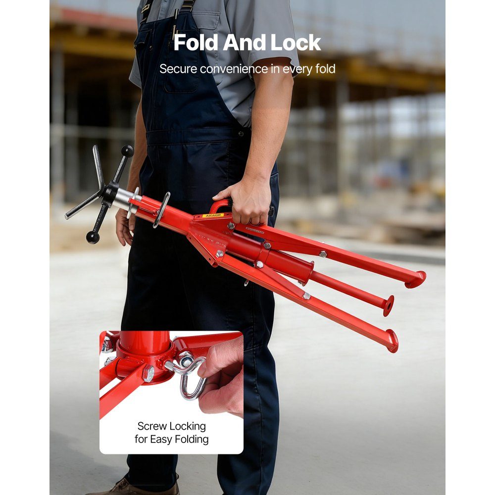 V Head Pipe Stand Height Adjustable 710-1320mm Pipe Stand 1134kg Portable Folding V Head Pipe Stand