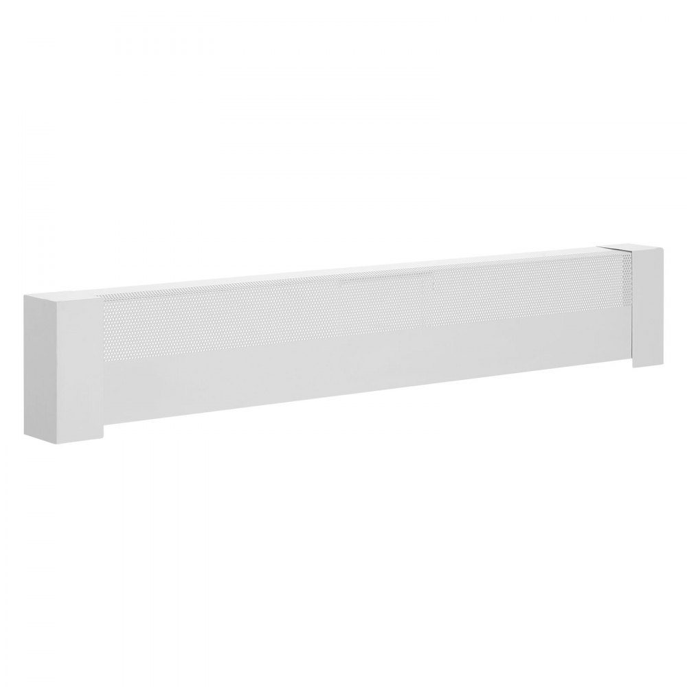 Couvercles de chauffage série Basic 1221 x 80 x 193 mm, couvercle avant de radiateur électrique standard, couvercle de remplacement en acier robuste pour chambre à coucher, blanc – Réf. HT-24393