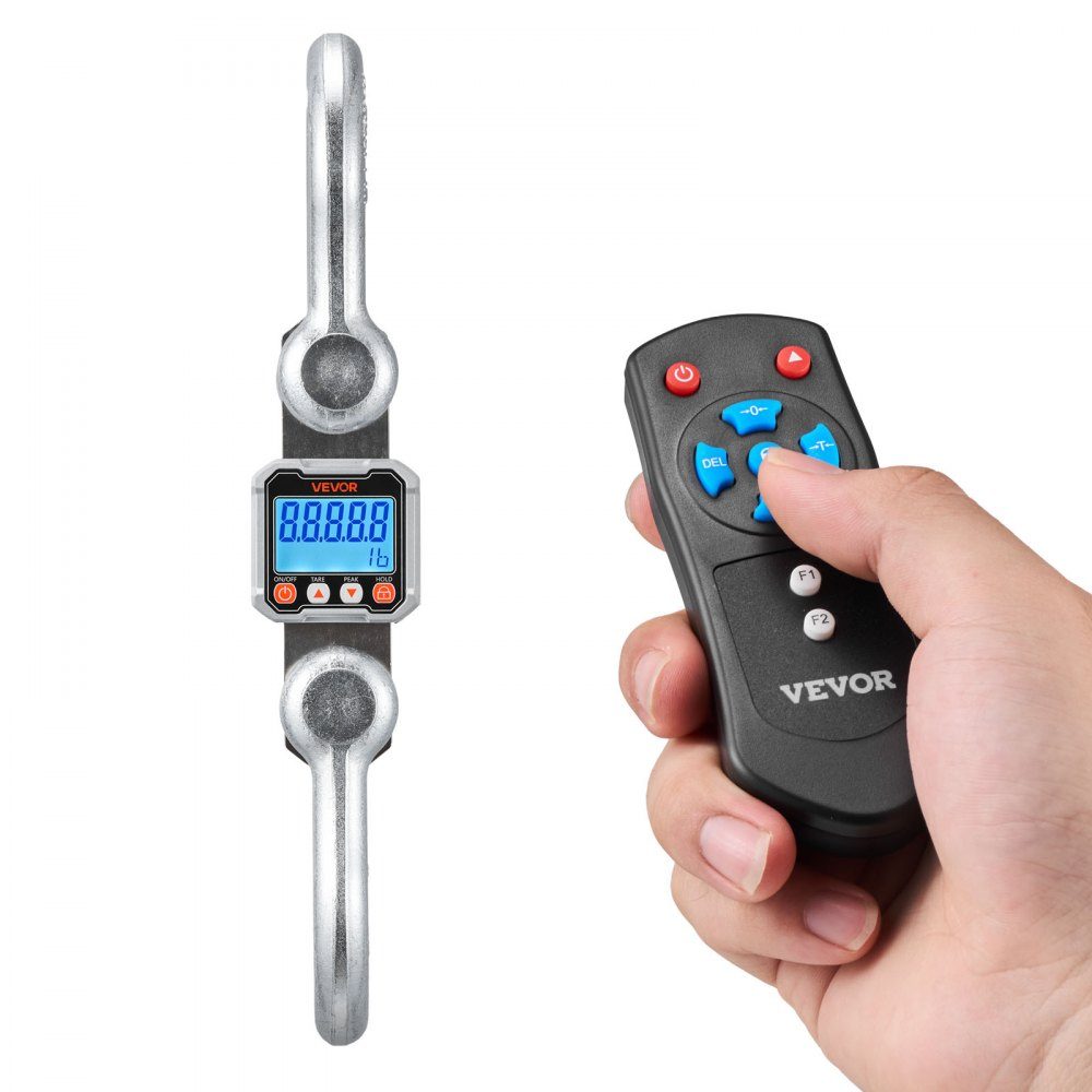 Crane Scale 10T, Digital Hanging Scale, Industrial Scale with Cast Aluminum Housing & LCD Display, 2kg Division & 3 Level Switch, Remote Control, Play Scale, Hook Scale for Garage & Factory