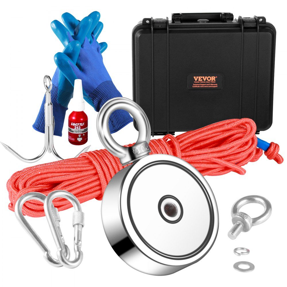 Bergmagnet Set Seilmagnet Angeltopfmagnet doppelseitig 272x2kg Neodym