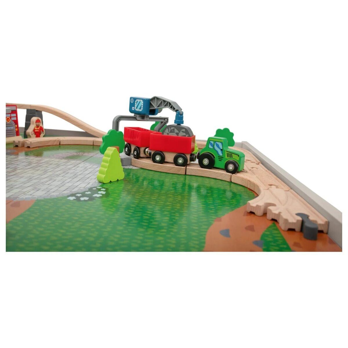 Table de jeu train en bois LUPILU®, 100 pièces
