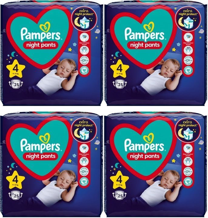 Pampers Night Windeln Größe 4 100 Stück 9-15kg
