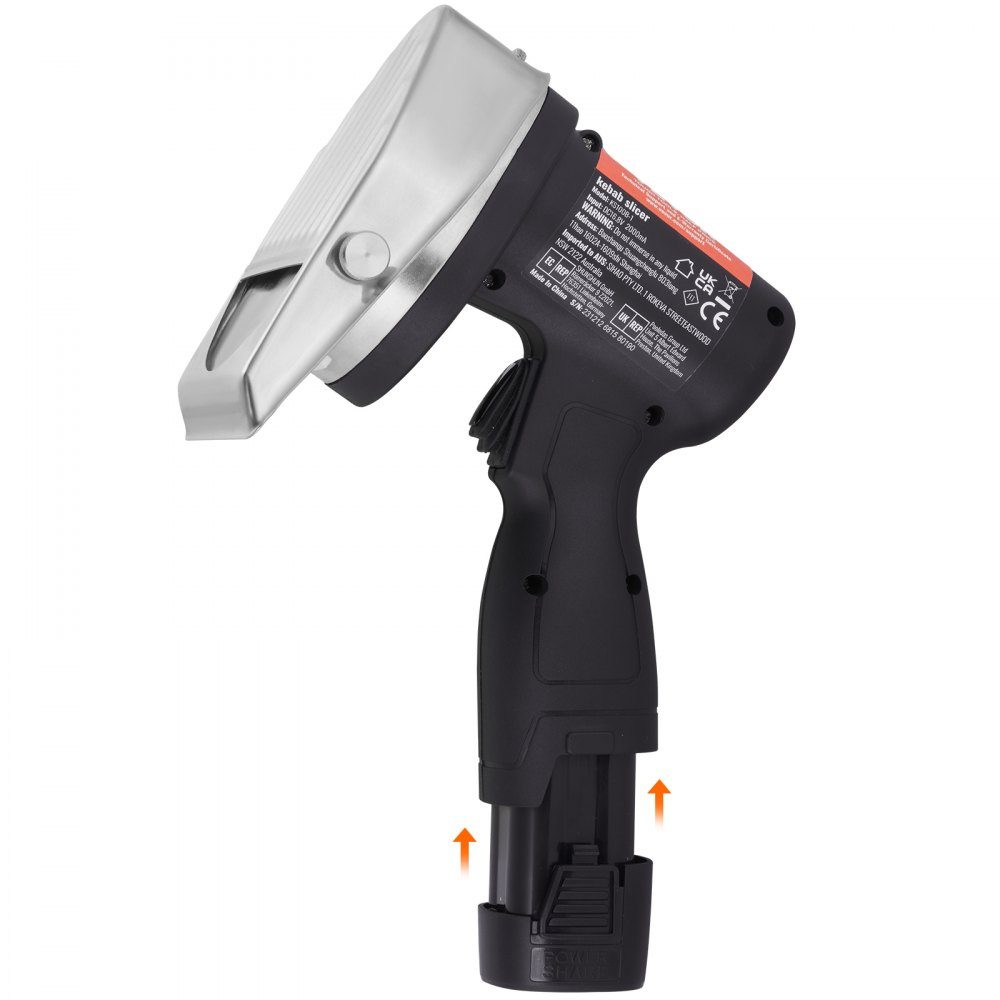 Donner Cutter 80 W Kebab Cutter, couteau électrique sans fil Gyros, couteau turc Shawarma Doner 0-8 mm d'épaisseur réglable, coupe-kebab commercial avec lames de 100 mm noir