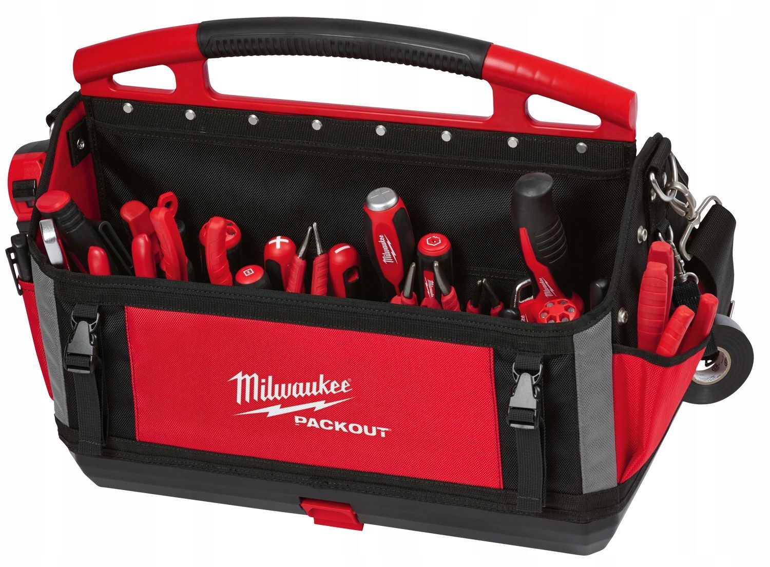 Wytrzymała torba na narzędzia Milwaukee premium. Zamykana torba na narzędzia dla majsterkowiczów Wytrzymała torba na narzędzia Milwaukee premium. Zamykana torba na narzędzia dla majsterkowiczów